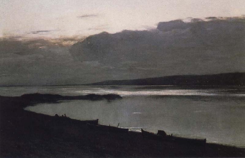 Levitan, Isaak Evening at the Wolga France oil painting art